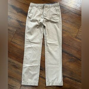 Boy’s 12 Lacoste Tan Khaki Pants, Button Pockets